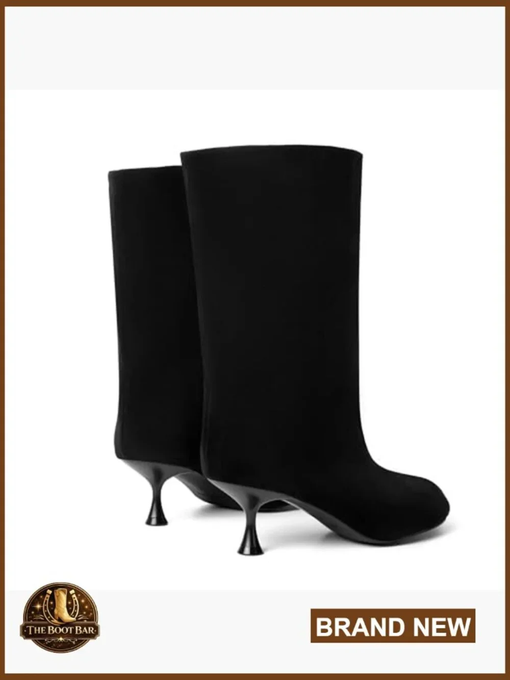 Wide Calf Suede Ankle Boots with Kitten Heel Slip-On Comfort